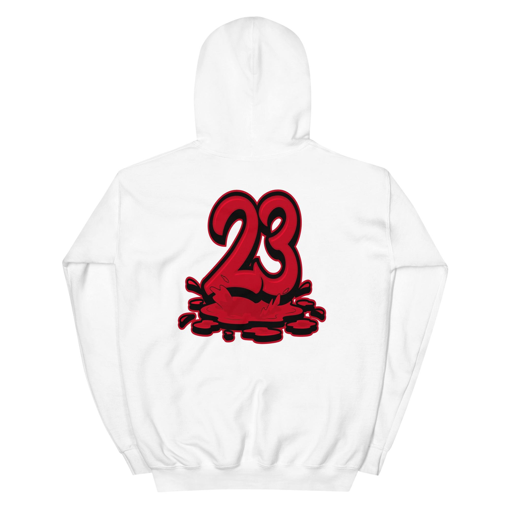 White 23 Melting Hoodie Air Jordan 4 Red Thunder photo