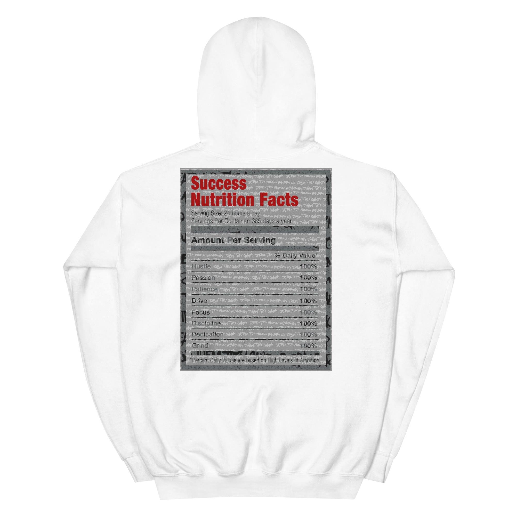 White Success Nutrition Hoodie Jordan 1s High OG Rebellionaire photo