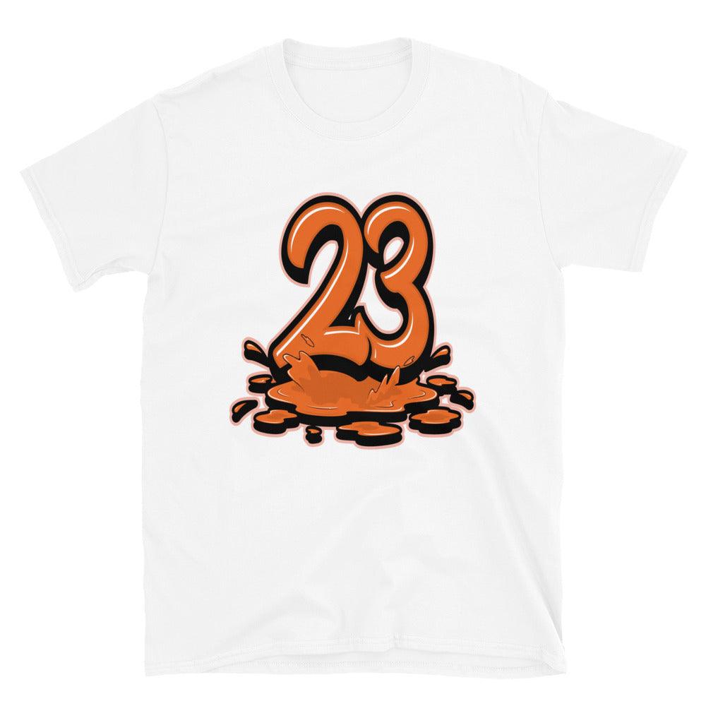 White 23 Melting Shirt AJ 1 Mid Orange Black photo