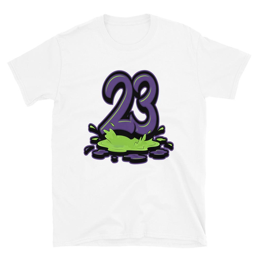 White 23 Melting Shirt AJ 13 Court Purple photo
