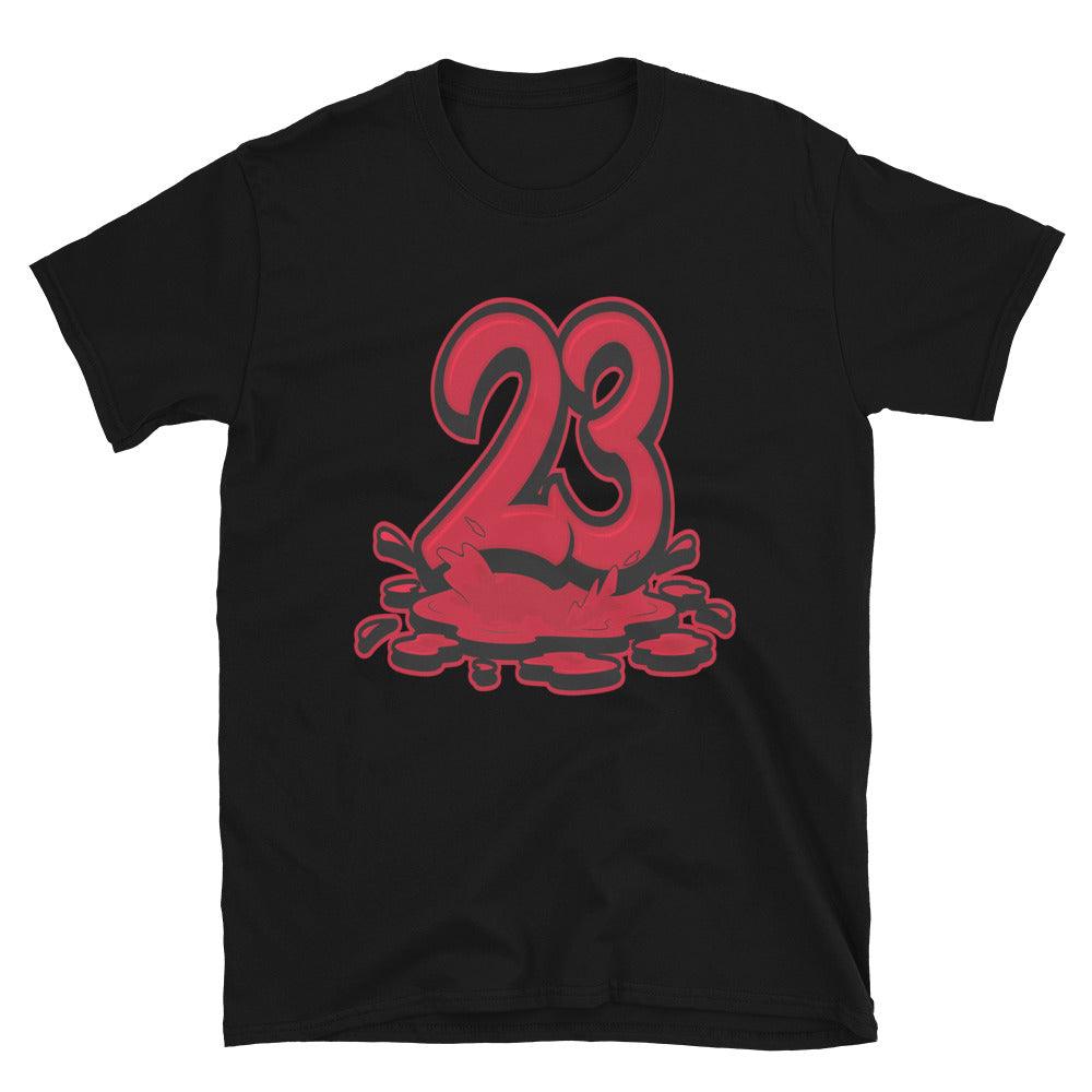 Black 23 Melting Shirt Air Jordan 4 Red Thunder photo
