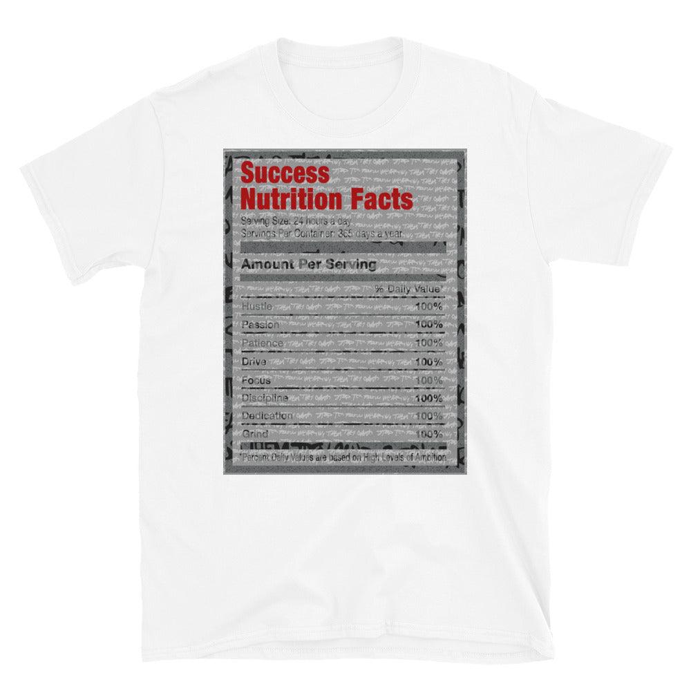 White Success Nutrition Shirt Jordan 1s High OG Rebellionaire photo