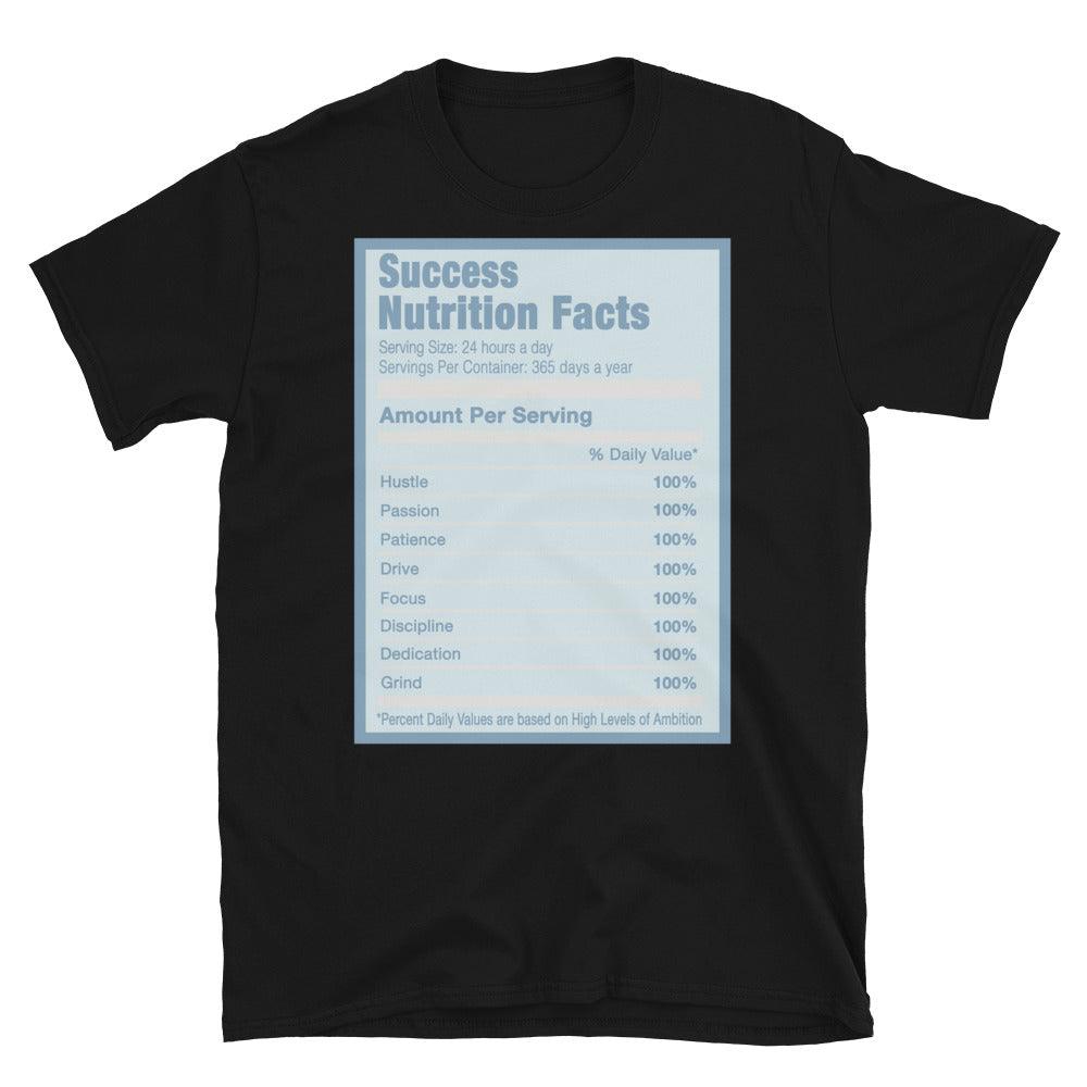 Black Success Nutrition Facts Shirt AJ 11 Adapt Dark Powder Blue photo