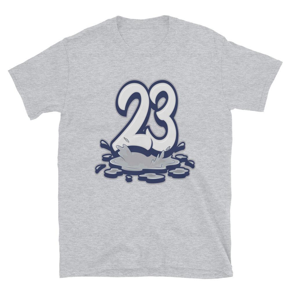 Gray 23 Melting Shirt AJ 3 Midnight Navy photo