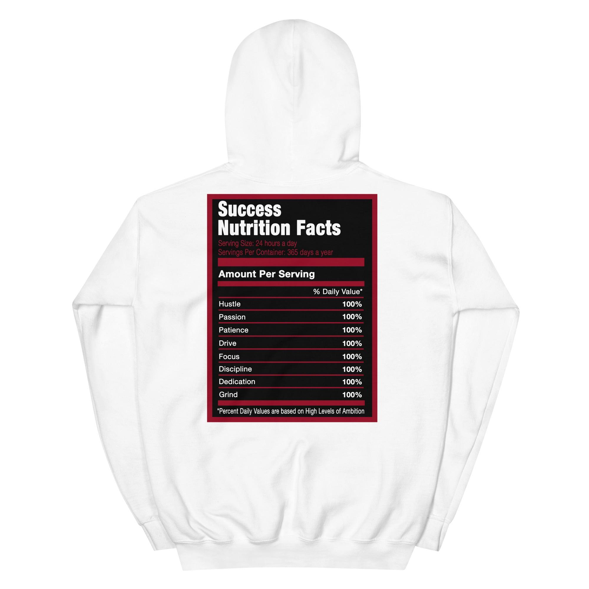White Success Nutrition Hoodie AJ 14 Retro Low Red Lipstick photo