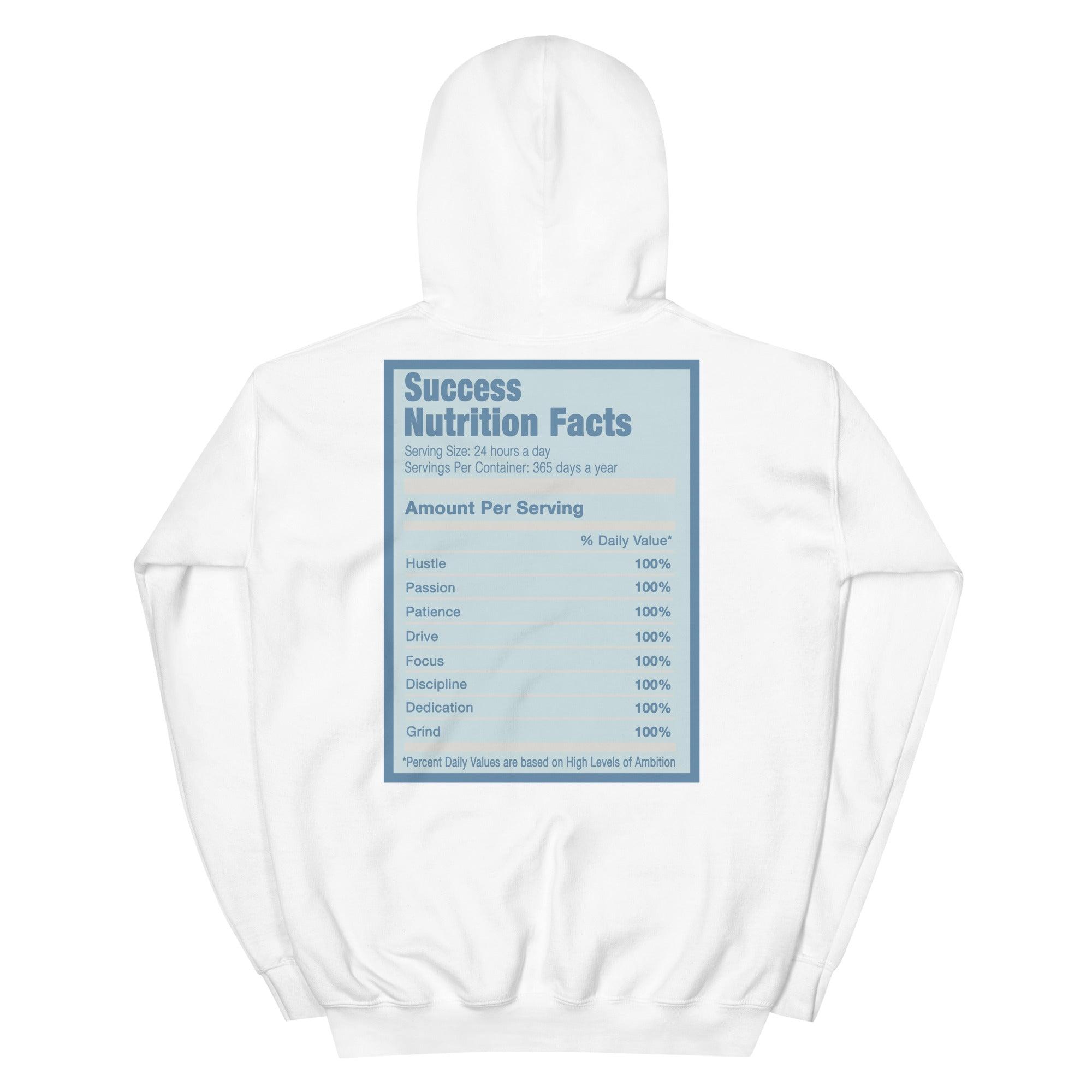 White Success Nutrition Hoodie AJ 11 Adapt Dark Powder Blue photo